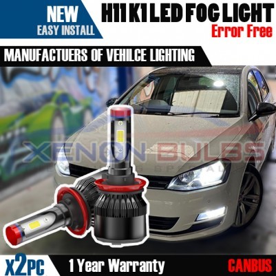 2 x GOLF MK7 K1 H11 70w 8000 lumens LED fog Kit White Canbus Error Free 